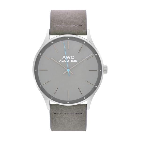 Handmade Watch - Campbell Gray Suede Strap Watch, 42mm  AWC Accutime®